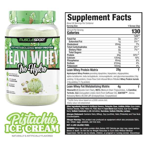 Lean Whey Pistachio Ice Cream Limited Edition - Musclesport®