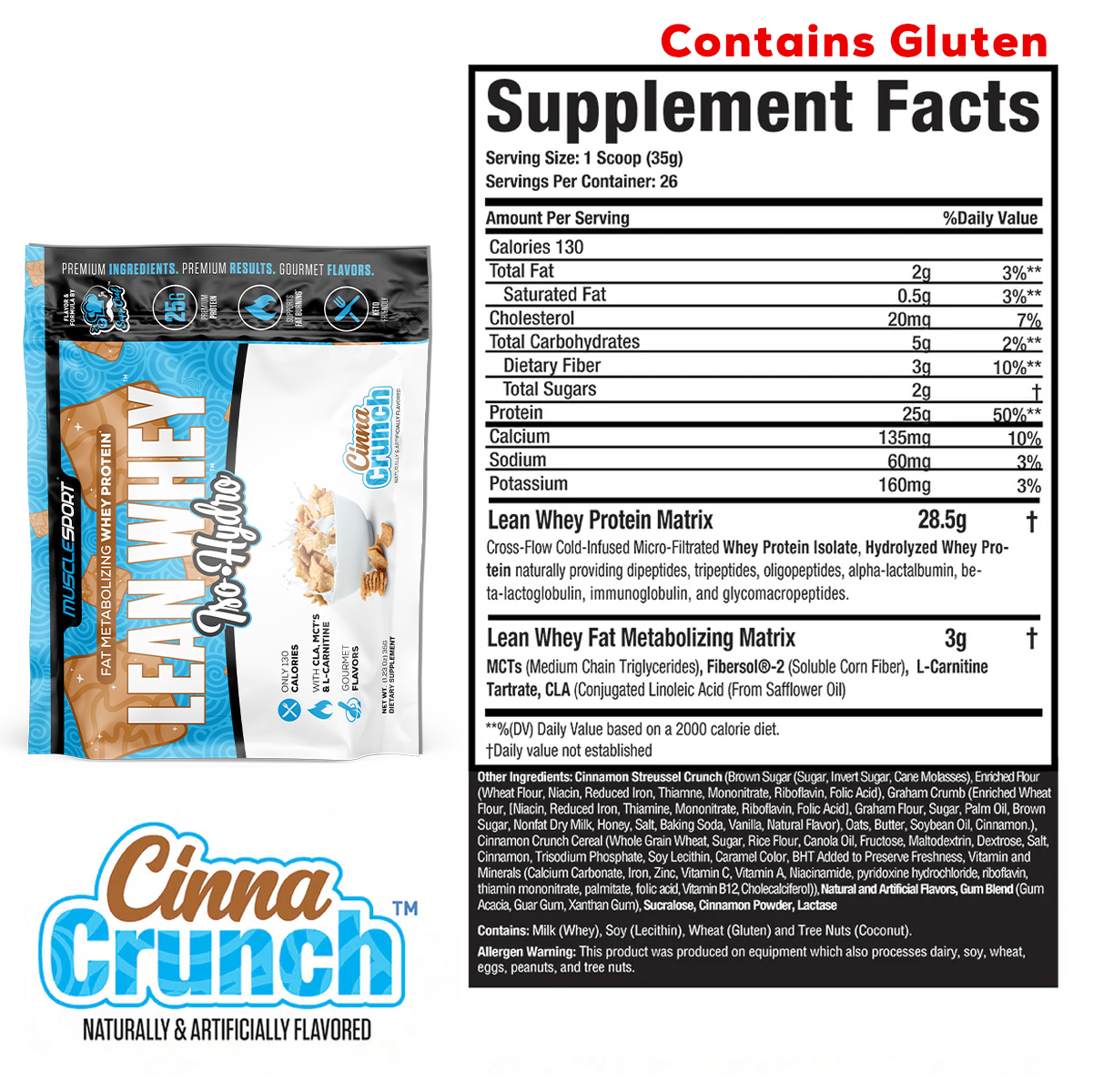Lean Whey Single Serve Sample Packets - Musclesport®