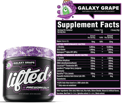 Lifted™ Preworkout - Hyperdrive Edition - 40 Servings