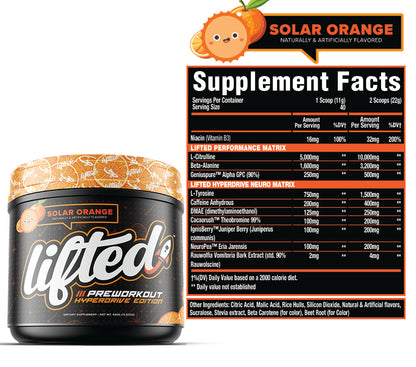 Lifted™ Preworkout - Hyperdrive Edition - 40 Servings