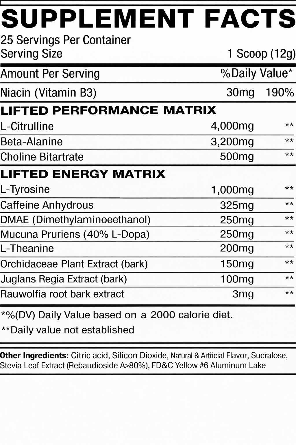Lifted® Preworkout