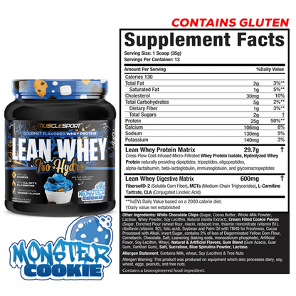 Lean Whey® Iso Hydro Gourmet Protein 1lb
