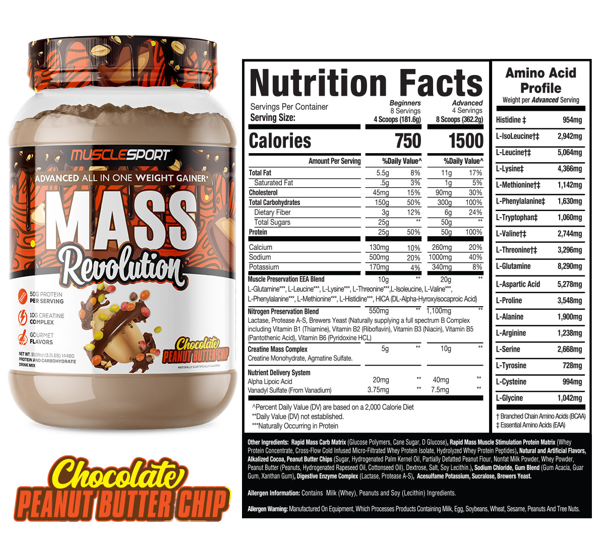 Mass Revolution™ Mass Gainer 3.2lb
