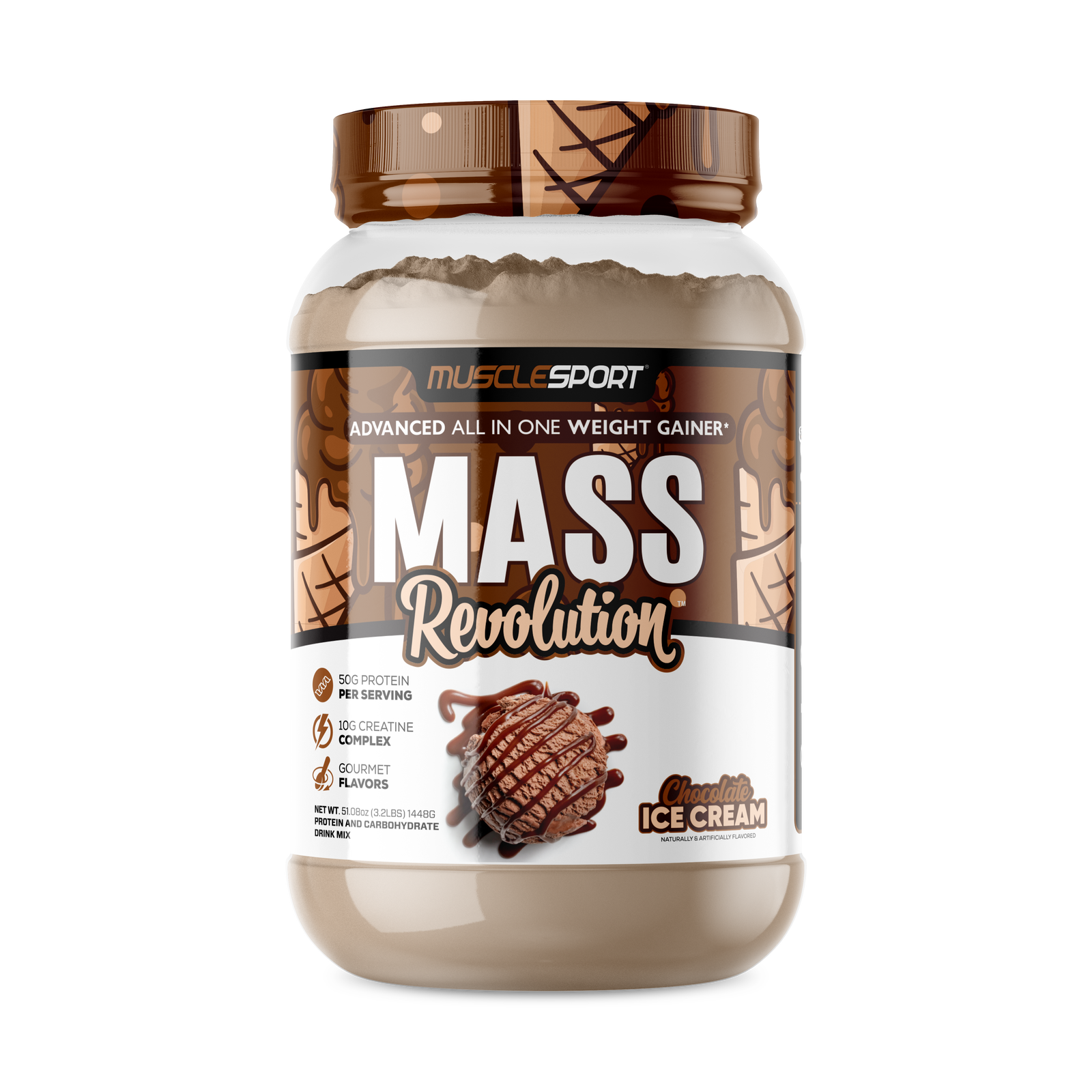 Mass Revolution™ Mass Gainer 3.2lb - Musclesport®