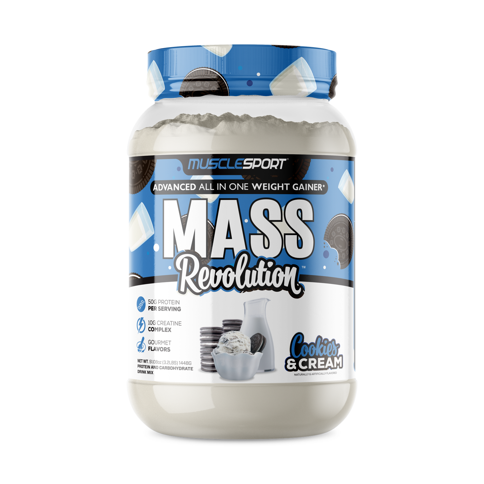 Mass Revolution™ Mass Gainer 3.2lb - Musclesport®