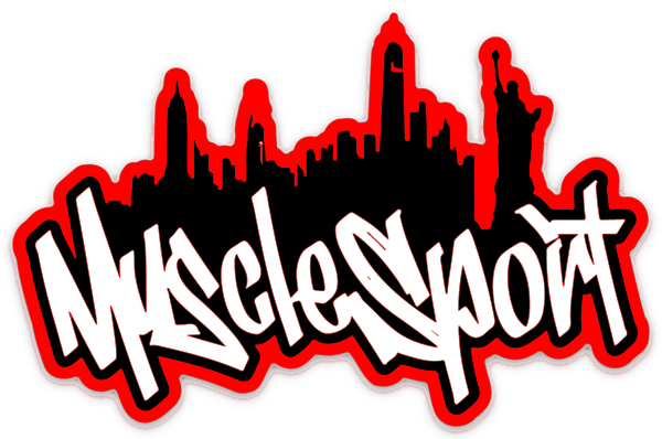 Musclesport Scarlet Red Graffiti Sticker