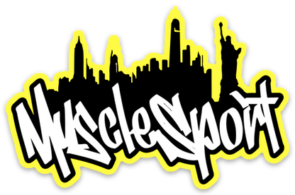 Musclesport Yellow Graffiti Sticker