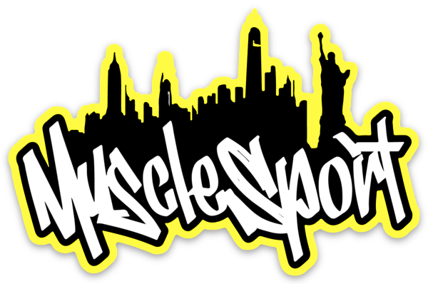 Musclesport Yellow Graffiti Sticker