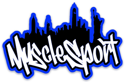 Musclesport Electric Blue Graffiti Sticker