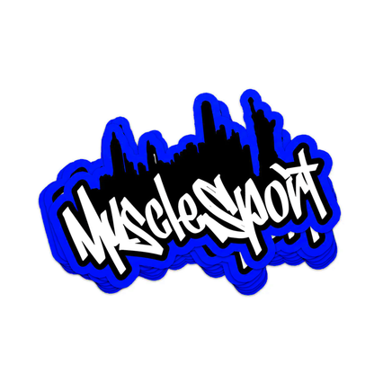 Musclesport Electric Blue Graffiti Sticker