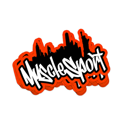 Musclesport Scarlet Red Graffiti Sticker