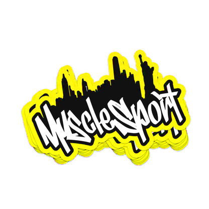 Musclesport Yellow Graffiti Sticker