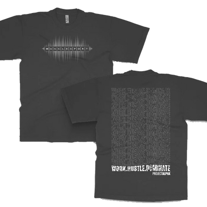 "Project Alpha" Soundwave logo Design - Oversize High Neck 6.5oz Unisex T-Shirt