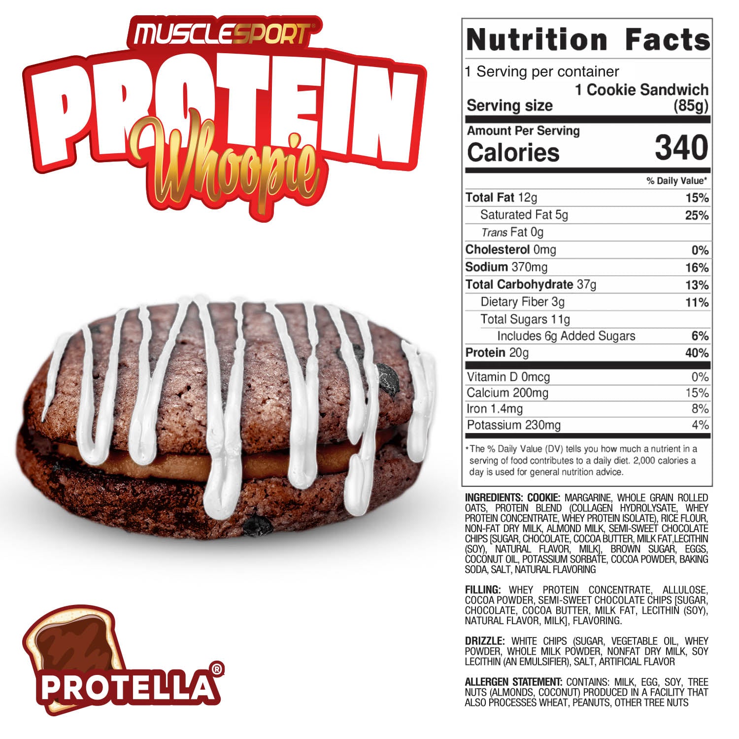 Protein Whoopies 6 Pack 90 Grams