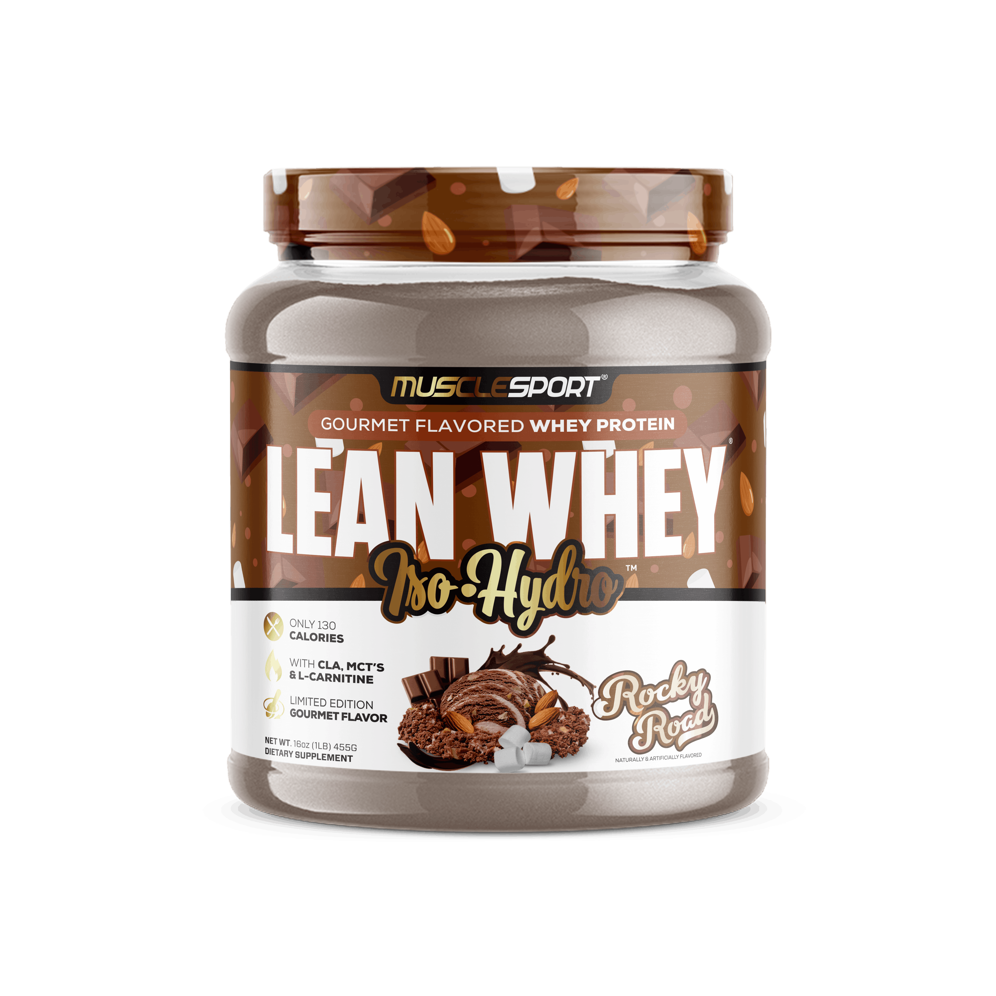 Lean Whey™ Gourmet 1lb | MuscleSport® Whey Protein Isolate Powder