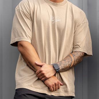 Male Wearing Musclesport Signature Logo T-Shirt