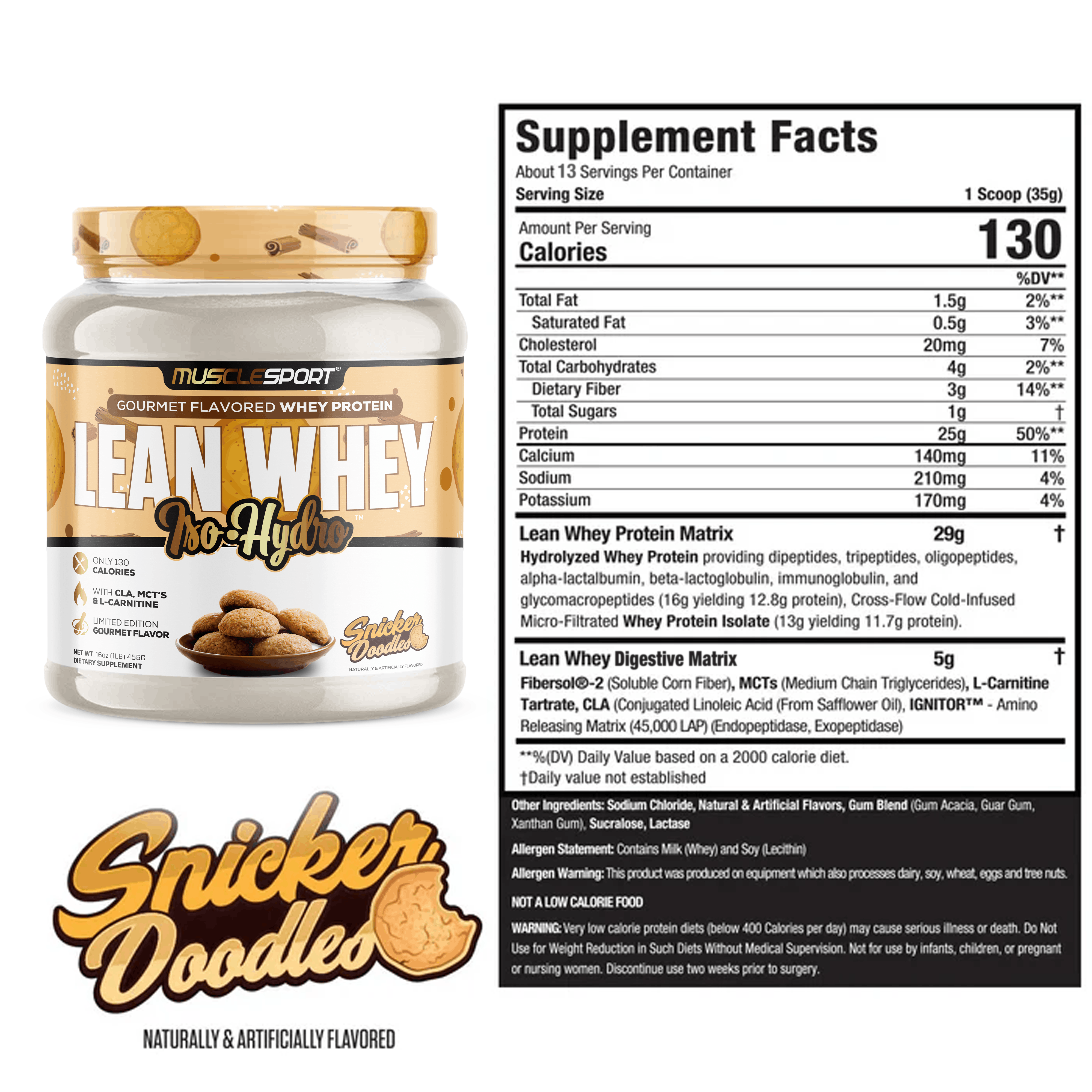 Lean Whey® Iso Hydro Gourmet Protein 1lb