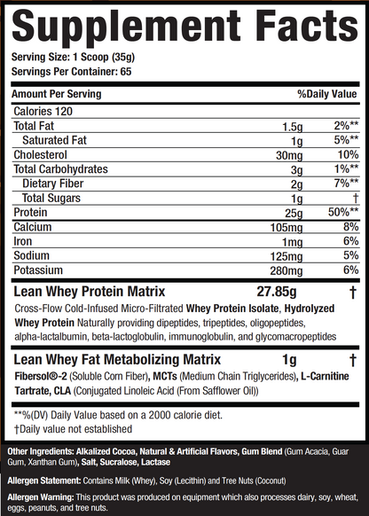 Lean Whey® Iso Hydro Gourmet Protein - 5lb