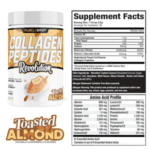 Collagen Peptides Toasted Almond Supplement Facts