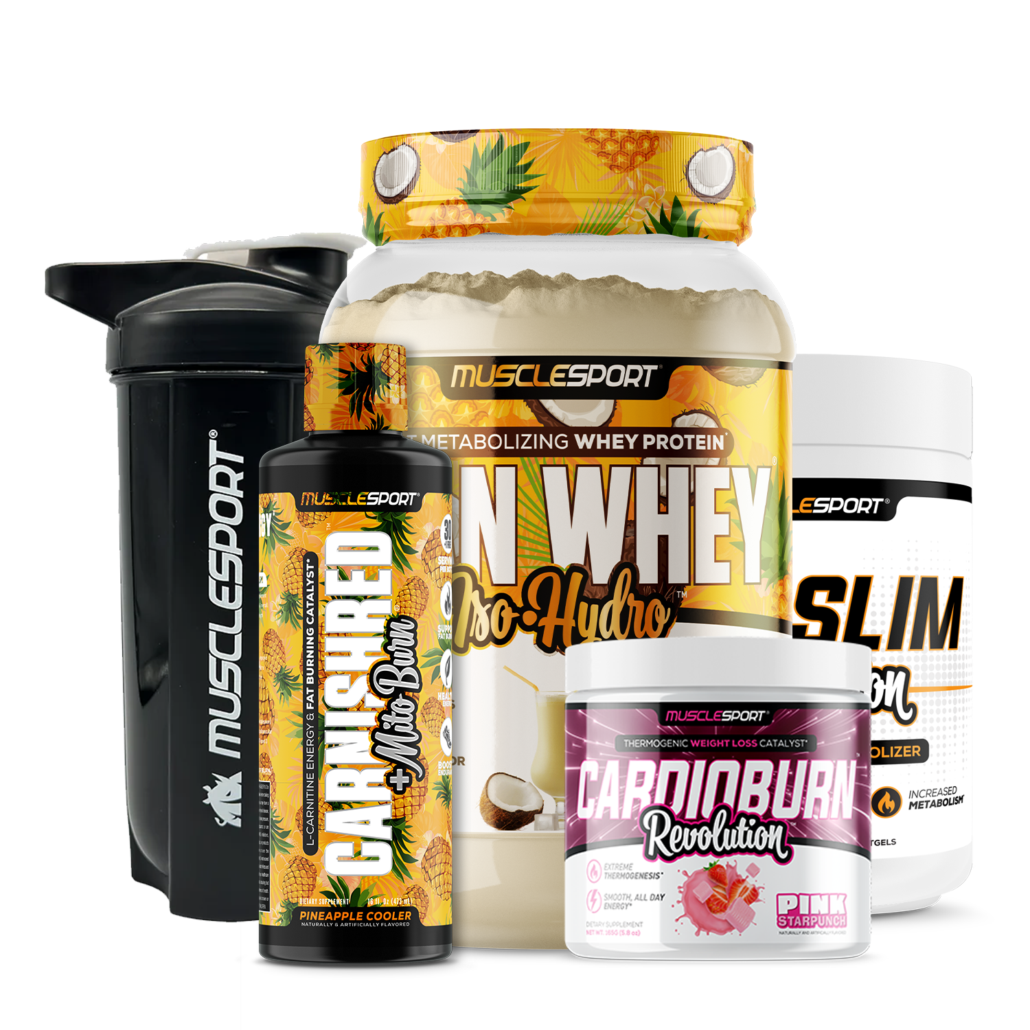 Ultimate Lean Whey Fat Burning Stack 20% off + FREE Official Musclesport 28oz Shaker