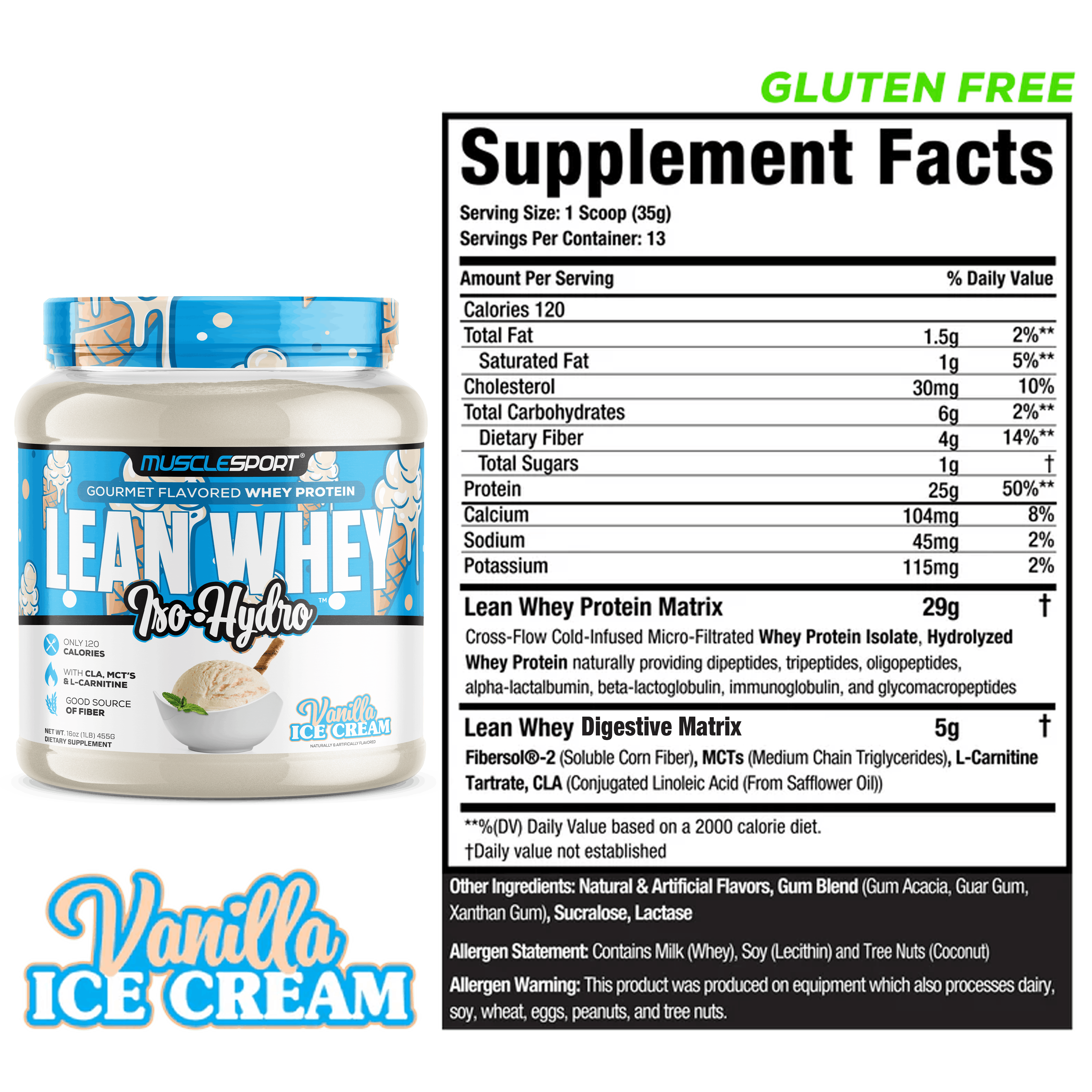 Lean Whey® Iso Hydro Gourmet Protein 1lb