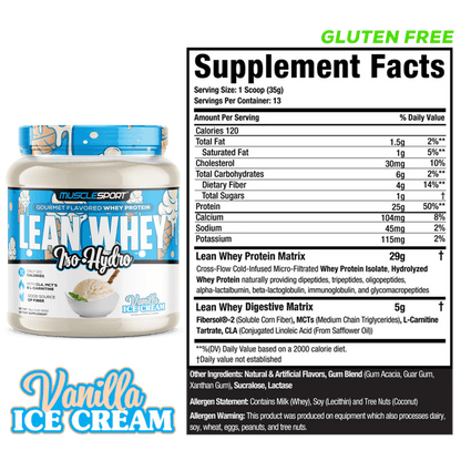 Lean Whey® Iso Hydro Gourmet Protein 1lb