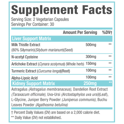 Liver & Kidney - Wellness Series - 60 Capsules