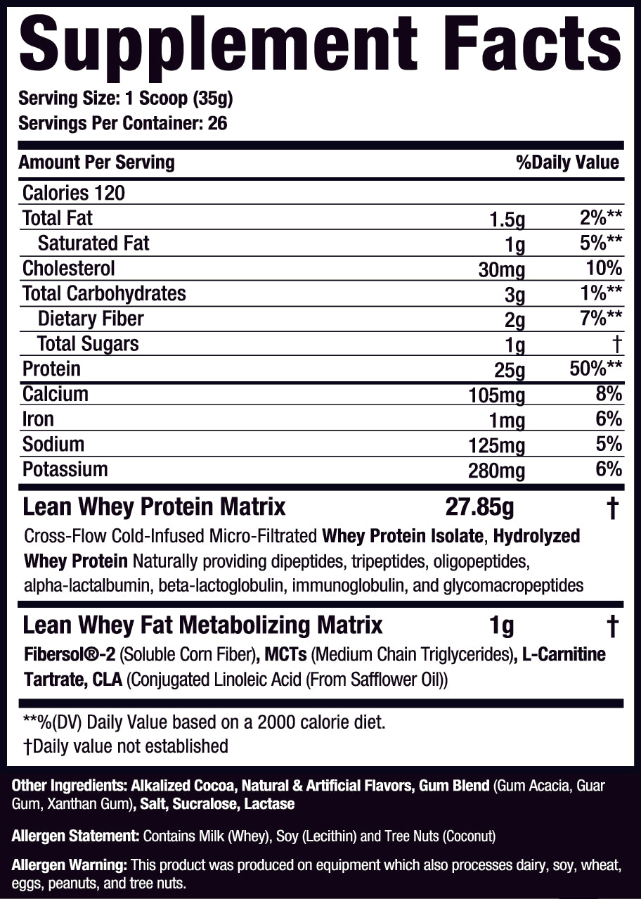 Lean Whey® Iso Hydro Gourmet Protein 2lb - Standard