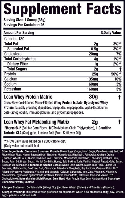 Lean Whey® Iso Hydro Gourmet Protein 2lb - Standard