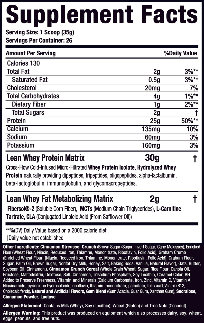 Lean Whey® Iso Hydro Gourmet Protein 2lb - Standard