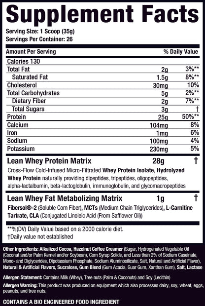 Lean Whey® Iso Hydro Gourmet Protein 2lb - Standard