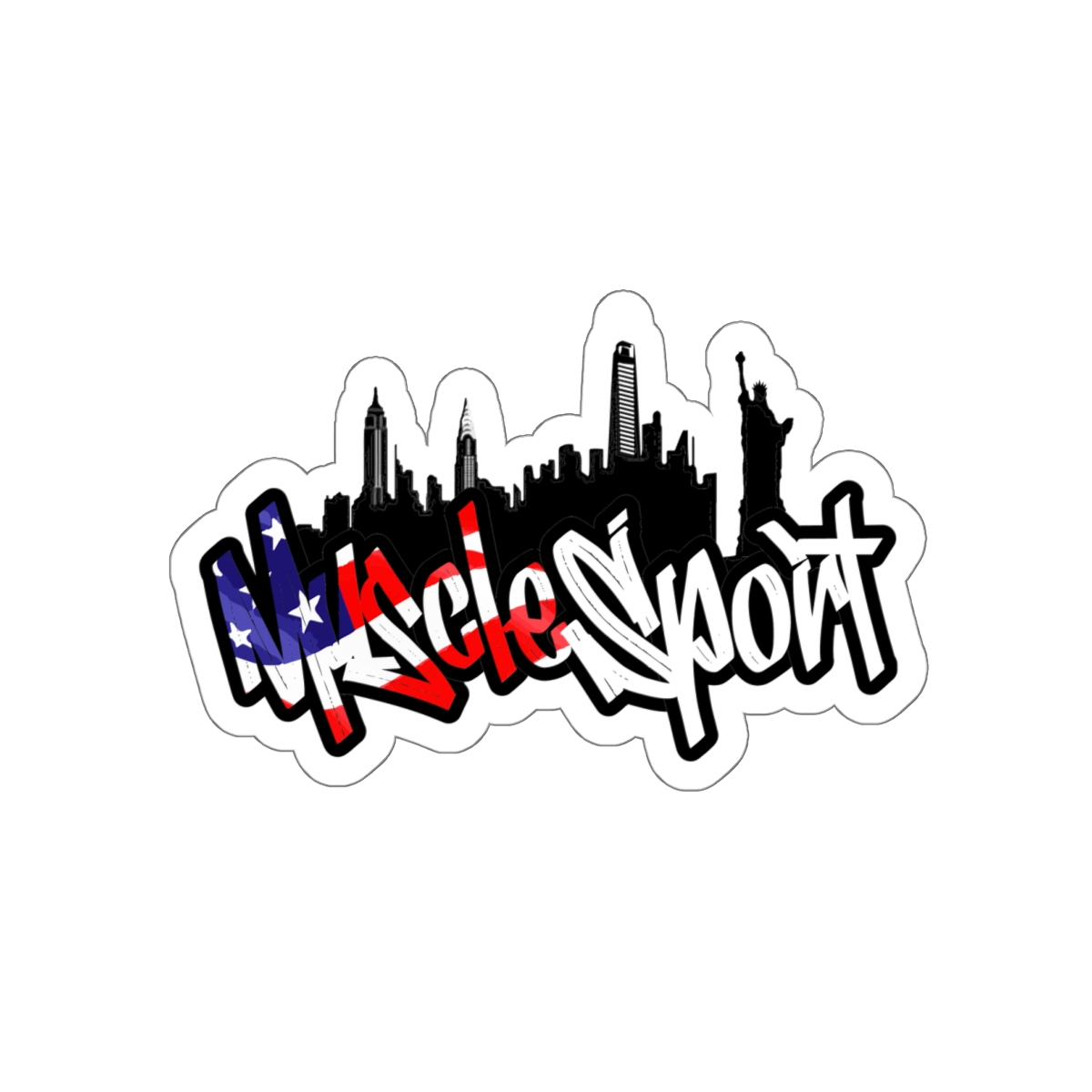 Musclesport Graffiti City USA Logo Sticker