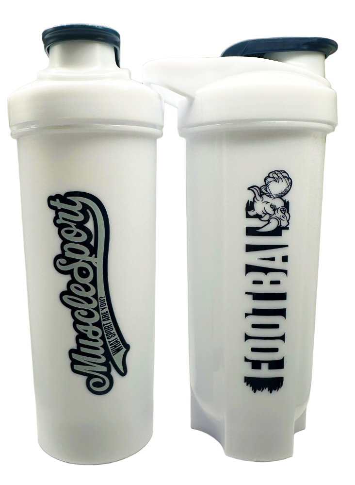 Official Musclesport Football White Bottle - Shaker 28oz
