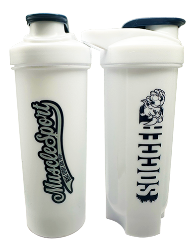 Official Musclesport Soccer White Bottle - Shaker 28oz