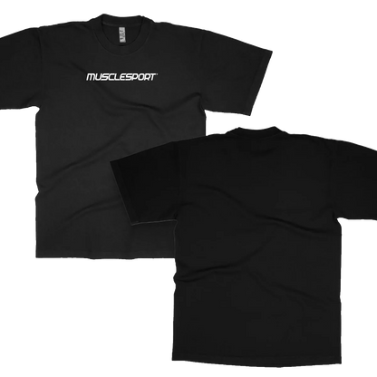 Official MuscleSport® Logo - Black Athletic Fit T-Shirt