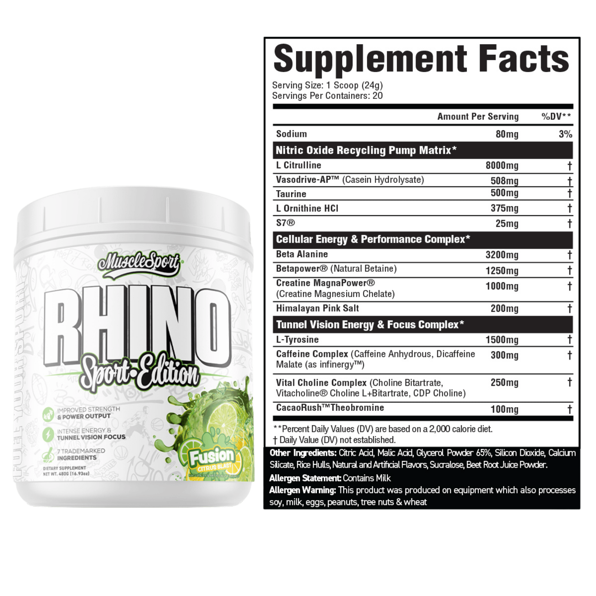 Rhino Sport Pre-workout - Limited Edition - 20 Servings
