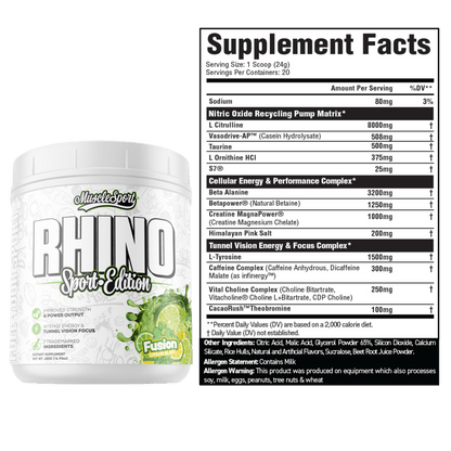 Rhino Sport Pre-workout - Limited Edition - 20 Servings