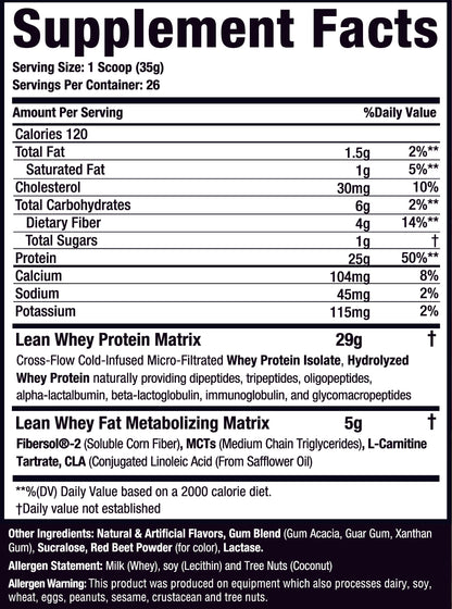 Lean Whey® Iso Hydro Gourmet Protein 2lb - Standard