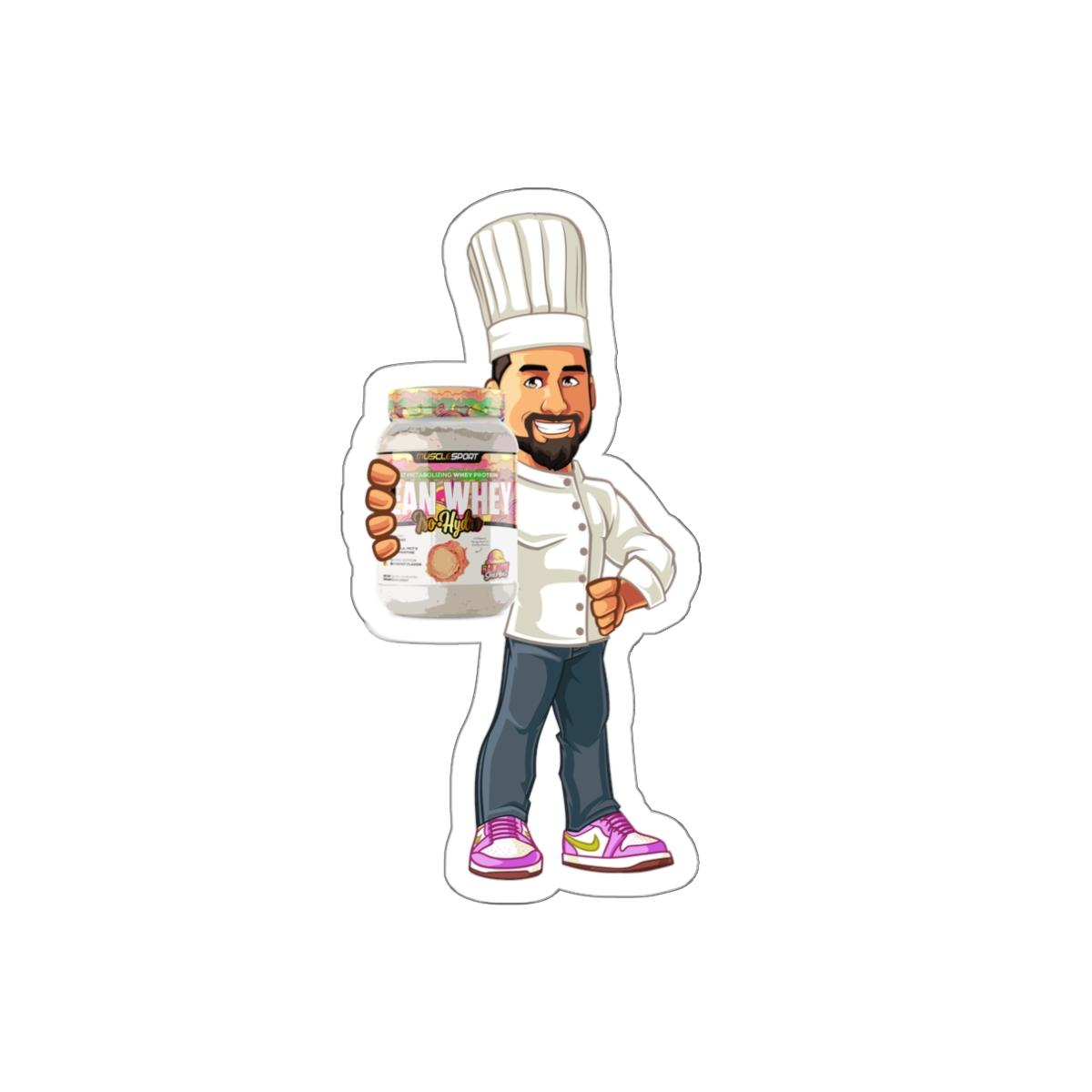 Supp Chef Lean Whey Rainbow Sherbet Sticker