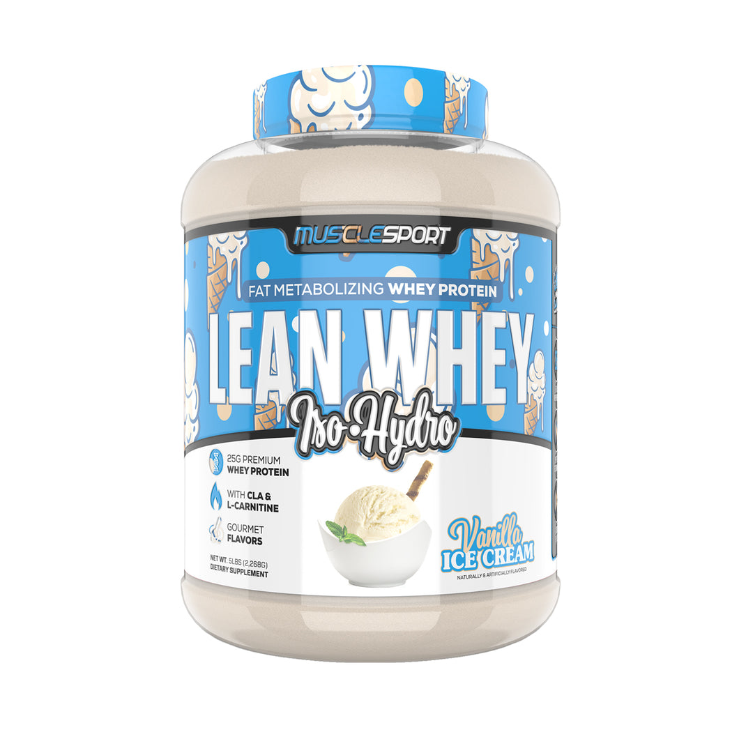 MuscleSport® Vanilla Ice Cream Lean Whey 5 LBs