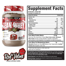 Load image into Gallery viewer, Red Velvet Lean Whey Supplement Facts