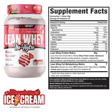Load image into Gallery viewer, Strawberry Ice Cream Lean Whey Supplement Facts