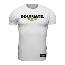 Load image into Gallery viewer, $5 Off - Be The Alpha &quot;DOMINATE&quot; T-Shirt Scallop Cut / Glacier