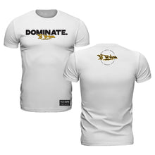 Load image into Gallery viewer, Be The Alpha &quot;DOMINATE&quot; T-Shirt Scallop Cut / Glacier