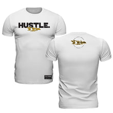 Load image into Gallery viewer, Be The Alpha &quot;HUSTLE&quot; T-Shirt Scallop Cut / Glacier