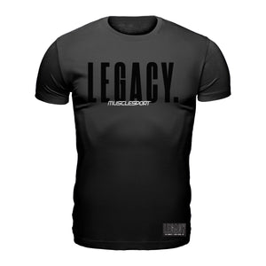 $5 Off - Musclesport "Legacy" Scallop T-Shirt [Charcoal] Custom - Cut & Sew