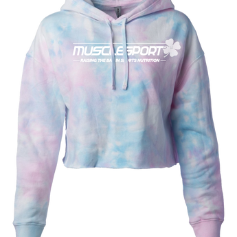 MuscleSport® Merchandise SMALL / LIMITED EDITION LOGO Women's Cropped Tie Dye Hoodie