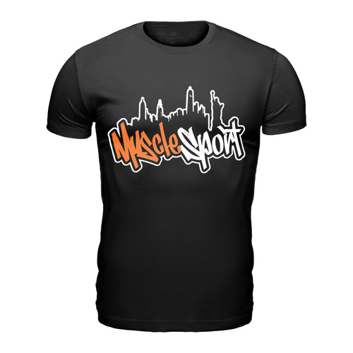 MuscleSport Orange Graffiti T-Shirt