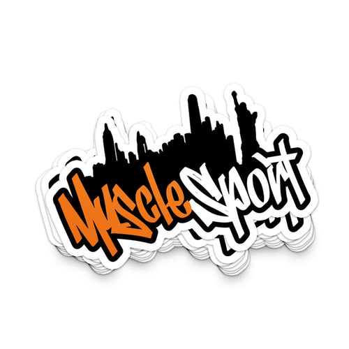 Musclesport Orange Graffiti Sticker