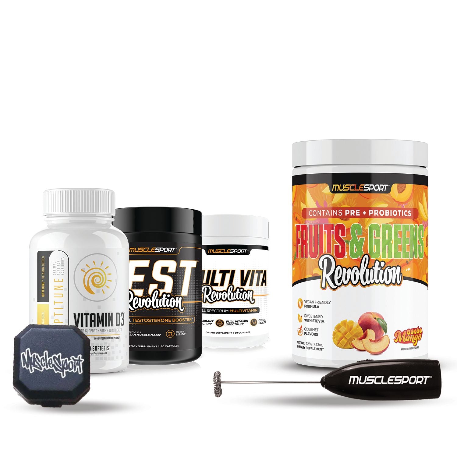 Ultimate Wellness Stack for Men 20% OFF + FREE Whisk 'N Brew Frother & Pill Box